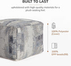 Anji Mountain 100% Handmade & Handcrafted Comfortable Home Décor Pouf Ottoman - Image 4