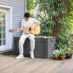 Greesum 120 Gallon Deck Box, Resin Outdoor Storage Container - Image 3