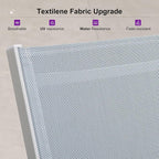 PURPLE LEAF Oversize Chaise Lounge Chair Outdoor 2 Pieces White Aluminum Lounge - Image 4