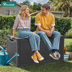 YITAHOME 100 Gallon Resin Deck Box, Weather Resistant Outdoor Storage Box - Image 2