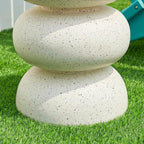 Glitzhome Outdoor Side Table, Heavy Duty Indoor Outdoor Round Planter Stand - Image 9