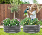 2-Pack 2x1ft Galvanized Raised Garden Bed, Outdoor Planter Bed, Metal Planter - Image 6