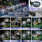 Anordsem Solar Garden Lights Outdoor: Bendable Copper Wire - Image 3