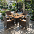 RoyalCraft 5 Piece Patio Wicker Dining Sets by Bringyoubetterlife