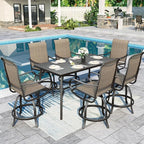 Sophia and William Patio Bar Stools Counter Height, Swivel Bar Chairs, Supports - Image 6