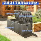 Outdoor Storage Box, Resin Deck Boxes Indoor and outdoor, Waterproof Storage - Image 3