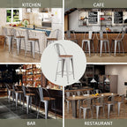 Yongqiang 24 inch Bar Stools Set of 4 Metal Kitchen Counter Height Bar Chairs - Image 7