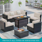 14 Pcs Stretch Patio Cushion Covers, Outdoor Couch Covers Replacement, Outdoor - Image 4