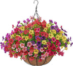 Artificial Faux Hanging Plants Flowers Basket - Image 9