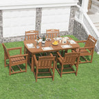 HDPE Outdoor Dining Set, Patio Table and Chairs Set, All-Weather 7-Piece - Image 8