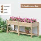 FILWH Raised Garden Bed with Legs Elevated Wooden Planter Box Stand Large - Image 2