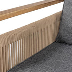 JONATHAN Y SFB1002B Gable 3-Seat Mid-Century Modern Roped Acacia Wood Outdoor - Image 7