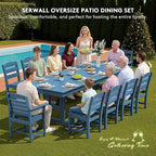 SERWALL 11 Piece Outdoor Dining Set - Image 6