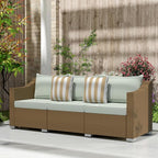 Outsunny 3 Seater Patio Sofa, Wicker Sofa - Image 7