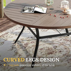 VICLLAX Round Patio Table with Adjustable Umbrella Hole - Image 6