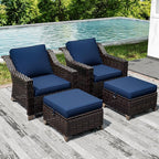 Joyside Wicker Patio Furniture Sets, 4 Pieces Upgraded Large Size Outdoor - Image 6
