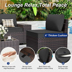 Outdoor Patio Furniture Set, 6 Pieces Outdoor Sectional Furniture High Backrest - Image 4