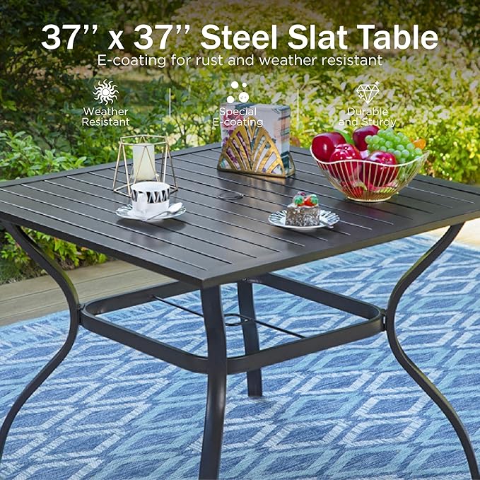 PHI VILLA Patio Dining Set 5 pcs - Image 2