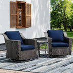 Joyside Wicker Patio Furniture Sets, 3 Pieces Upgraded Large Size Outdoor by Joyside
