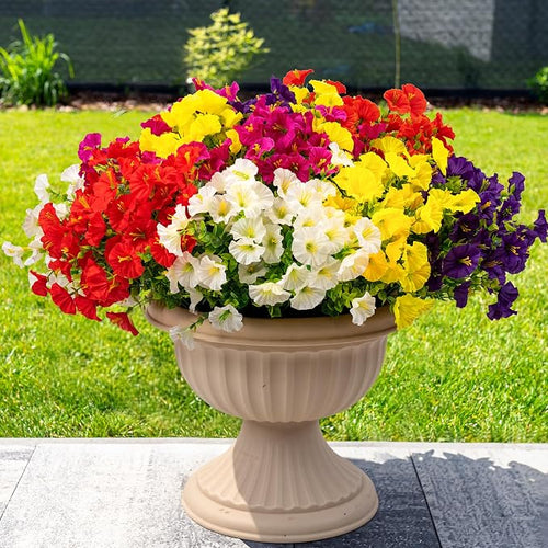 20PCS Artificial Fake Flowers for Outdoors/Indoors, Faux Silk Colorful Morning by ColoPlay