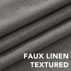 H.VERSAILTEX Linen Blackout Curtains 108 Inches Long 100% Absolutely Blackout - Image 4