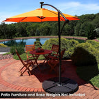 Sunnydaze 10' Solar Offset Patio Umbrella - Image 8