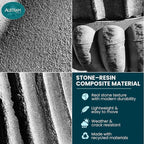 Urn Planters 22", Tall Stone-Resin Pedestal Planters - Image 3