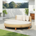 Scott Living Jennie Outdoor Round Wicker Daybed - Image 3