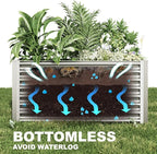 8x4x2ft Raised Garden Beds Kit, Galvanized Planter Garden Boxes Outdoor - Image 2