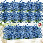 22 Pack Artificial Flowers Outdoor Fake Plants, Faux Flowers UV Resistant by Powbrace