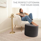ZICOTO Beautiful Boucle Pouf Ottoman and Foot Rest - Image 2