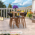 PURPLE LEAF Patio Pub Table Counter Height Bar Stool Dining Table Aluminum - Image 4