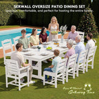SERWALL Outdoor Dining Chairs Set of 4, All-Weather HDPE Patio Chair - Image 5
