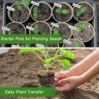 Peat Pots, 60 Pack Plant Starter Round Nursery Pot - Image 4