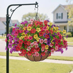 Artificial Faux Hanging Plants Flowers Basket by Tiabean