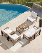 SERWALL HDPE Patio Conversation Set, 6-piece Sectional Outdoor Furniture Set - Image 6