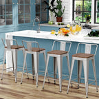 WENTMENT Bar Stools Set of 4 Counter Height Stools - Image 5