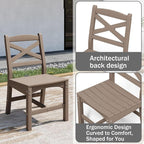 Outdoor Dining Set, HDPE 9-Piece Patio Table and Chairs Set, All-Weather - Image 4