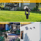 Solar Spot Lights Outdoor, Solar Landscape Spotlights IP65 Waterproof 9.8ft - Image 6