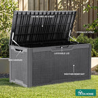 YITAHOME 100 Gallon Resin Deck Box, Weather Resistant Outdoor Storage Box - Image 3