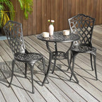 NUU GARDEN 3-Piece Patio Bistro Set Outdoor Cast Aluminum Bistro Table and - Image 2