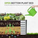 4X2X2ft Galvanized Raised Garden Bed, Outdoor Planter Box Metal Patio Kit - Image 3