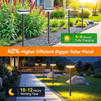 LETMY Solar Pathway Lights Outdoor, 6 Pack 2X Brighter Solar Lights Outdoor - Image 4