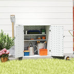 EHHLY Heavy Duty Small Storage Cabinet Outdoor Weatherproof, 14 Cuft Garage - Image 3