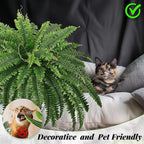 45" Fake Ferns, Realistic Large Artificial Bush Plants, 2 Artificial Boston - Image 3