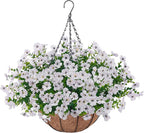 Artificial Faux Hanging Plants Flowers Basket - Image 9