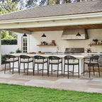Bar Stools Set of 4, 24.8'' Aluminum Outdoor Bar Stool - Image 6