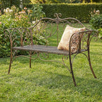 HLC Garden Bench Metal Outdoor Benchs - Image 2