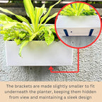 LaLaGreen Wall Planter for Outdoor Wall Mounted Self Watering System White - Image 4