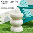 Glitzhome Outdoor Side Table, Heavy Duty Indoor Outdoor Round Planter Stand - Image 6